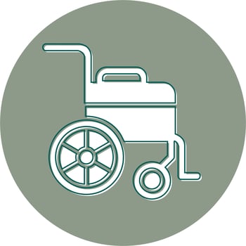 Wheel Chair Vector Icon
