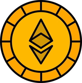 Ethiereum Coin Vector Icon