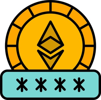Ethereum Password Vector Icon
