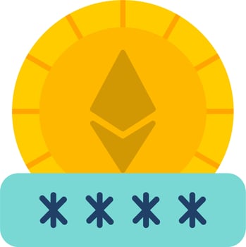 Ethereum Password Vector Icon