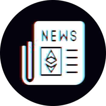 Ethereum News Vector Icon