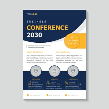 corporate business conference flyer template  business conference, meeting flyer, flayer design vector