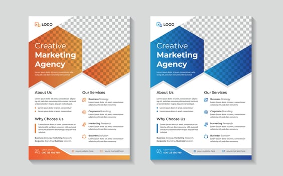 Corporate marketing company business flyer template  design vector