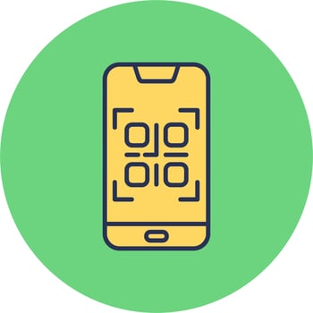 Smartphone QR Code Vector Icon
