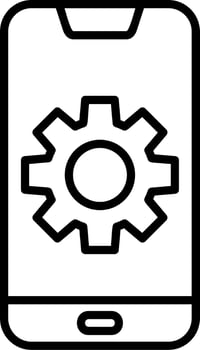 Mobile Setting Vector Icon
