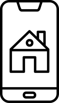 Smartphone House Control Vector Icon