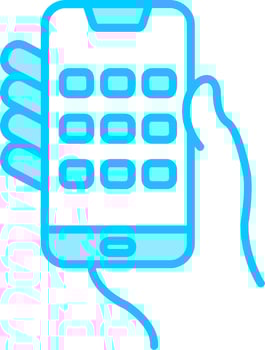 Dial Screen Vector Icon