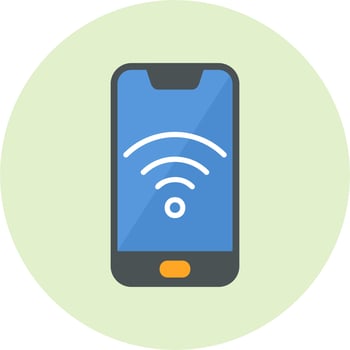 Smartphone Wifi Vector Icon