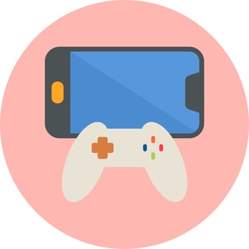 Joystick and Mobile Vector Icon