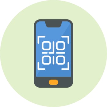 Smartphone QR Code Vector Icon