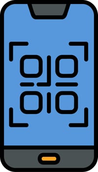 Smartphone QR Code Vector Icon
