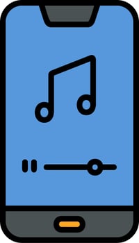 Mobile Music Player Vector Icon