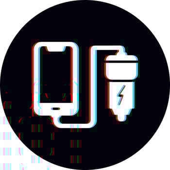 Car phone charging Vector Icon