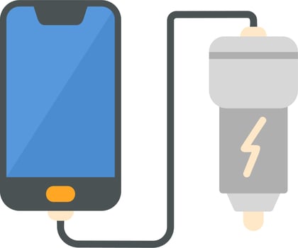 Car phone charging Vector Icon