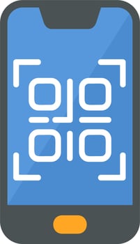 Smartphone QR Code Vector Icon