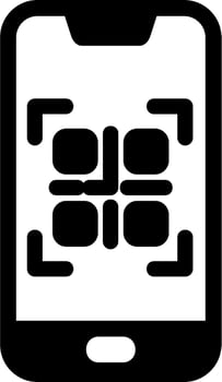 Smartphone QR Code Vector Icon