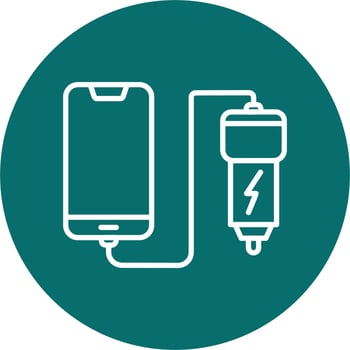 Car phone charging Vector Icon