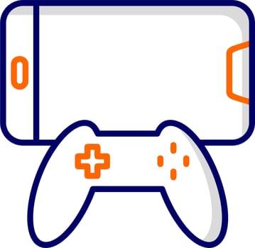 Joystick and Mobile Vector Icon