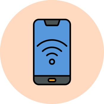 Smartphone Wifi Vector Icon