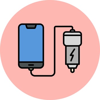 Car phone charging Vector Icon