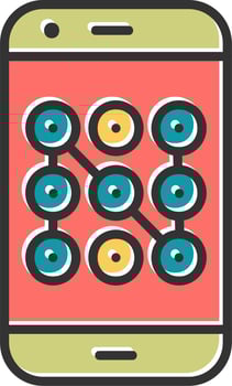 Mobile Security Vector Icon