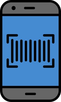Phone Scanning Vector Icon