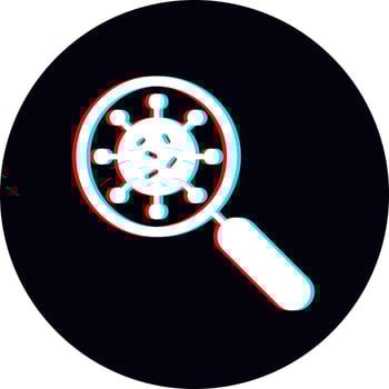 Virus Search Vector Icon