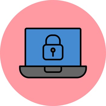 Laptop Lock Vector Icon