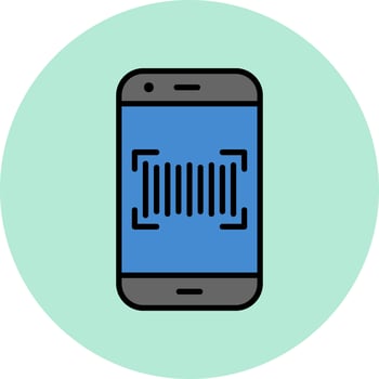 Phone Scanning Vector Icon