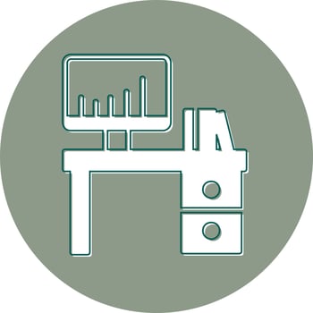 Office Desk Vector Icon