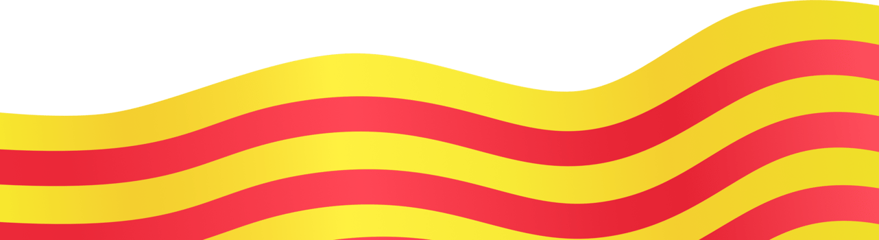 Catalonia flag wave isolated on png or transparent background