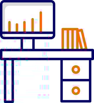 Office Desk Vector Icon