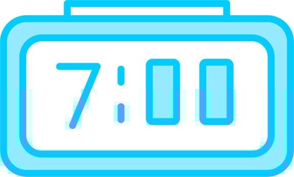 Digital Clock Vector Icon