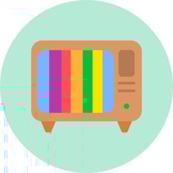 Old Tv Vector Icon