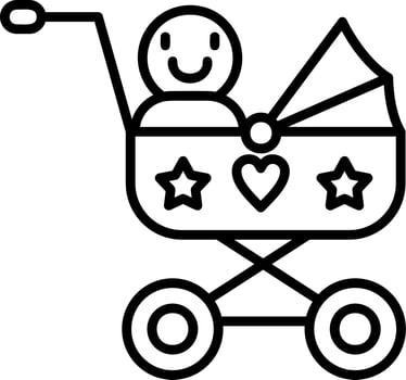 Baby Cart Vector Icon