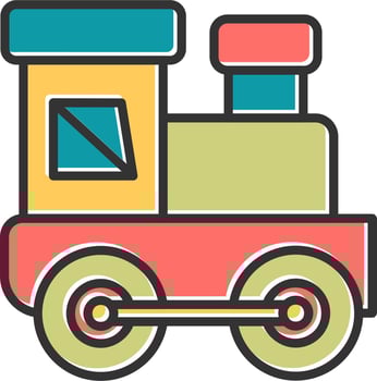 Baby Train Vector Icon