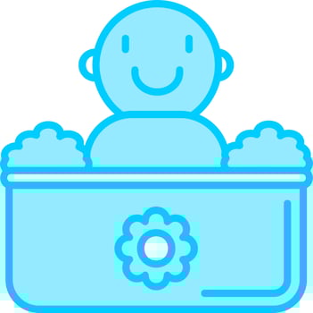 Baby Bath Vector Icon