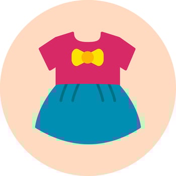 Baby Girls Dress Vector Icon