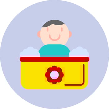 Baby Bath Vector Icon