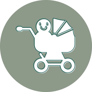 Baby Cart Vector Icon