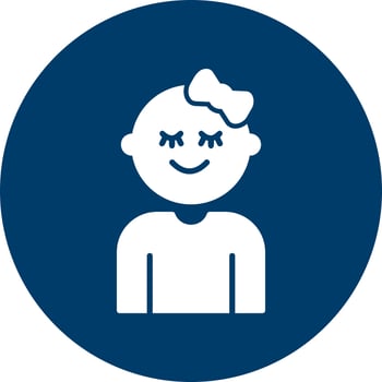 Baby Girl Vector Icon