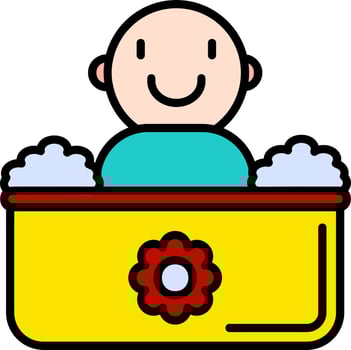 Baby Bath Vector Icon