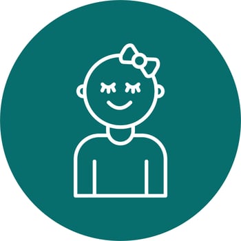 Baby Girl Vector Icon