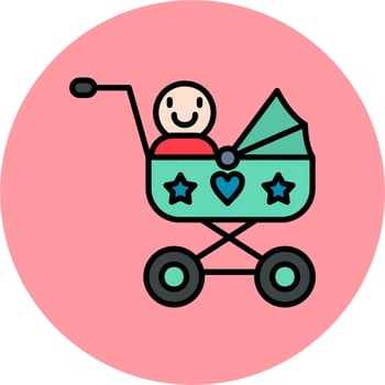 Baby Cart Vector Icon