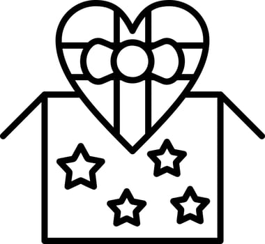 Heart Box Vector Icon