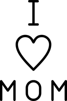 I love Mom Vector Icon