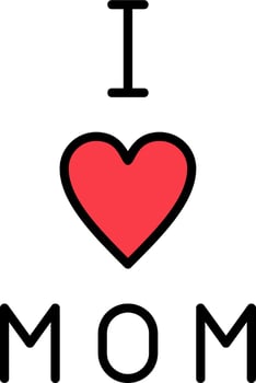 I love Mom Vector Icon