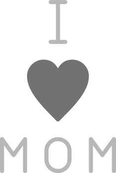 I love Mom Vector Icon