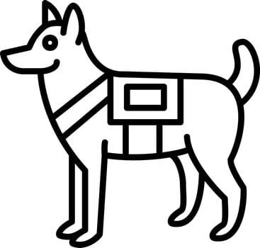 Military Dog Vector Icon