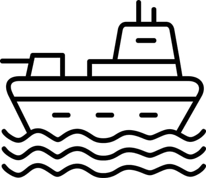 Military Ship Vector Icon